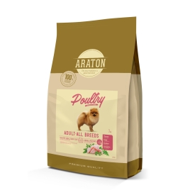 ARATON Poultry Adult All Breeds Cухий корм з м'ясом птиці для дорослих собак всіх порід 3 кг