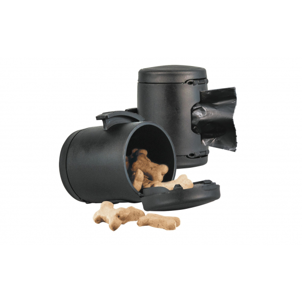 Flexi Multi-box Контейнер для ласощів і пакетів для прибирання за тваринами, чорний - 1