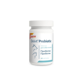 Dolfos Dolvit Probiotic (Долвіт Пробіотик) для собак і котів проти дисбактеріозу 60 таблеток