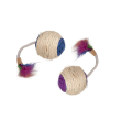 Flamingo Bouly Sisal Ball Feather Іграшка для котів сизальовий м’ячик із пір’ям, 6 см