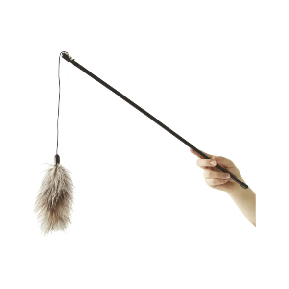 Flamingo Feather Boa Іграшка для котів вудка з пір'ям-боа, 60 см - 1