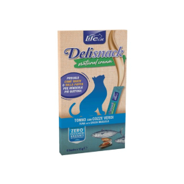 LifeCat Deli Snack Cream Кремові ласощі з тунцем і мідіями для котів 90 г