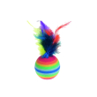 Flamingo Rainbow Balls Іграшка для котів м'ячик паралоновий з пір'ям, 4 шт - 1