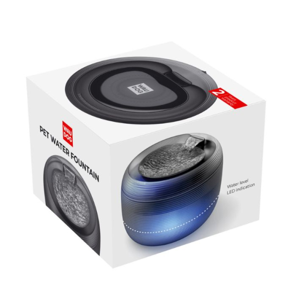 WAUDOG Поїлка-фонтан для собак і котів автоматичний з підсвіткою чорний, 2,5 л - 5