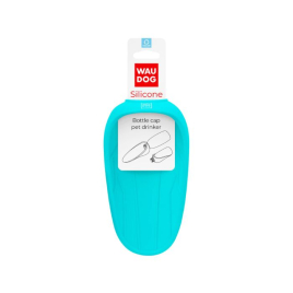 WAUDOG Silicone Поїлка-насадка на пляшку для котів і собак, блакитна