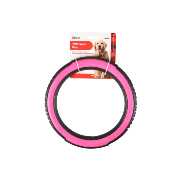 Flamingo Foam Livia Ring Іграшка для собак кільце рожеве, розмір M, 15 см - 3
