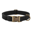 Barksi Antiq Нашийник для собак шкіряний плоский чорний, розмір M - 1