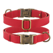 Barksi Antiq Нашийник для собак шкіряний плоский червоний, розмір S