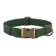 Barksi Antiq Нашийник для собак шкіряний плоский зелений, розмір S - 1