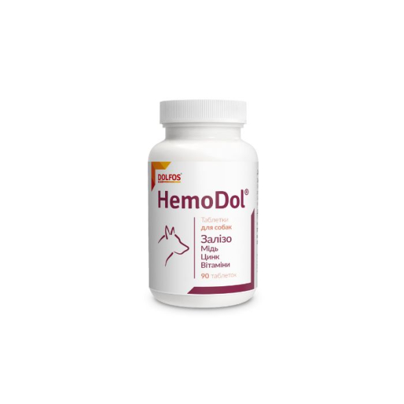 Dolfos HemoDol (ГемоДол) Вітамінно-мінеральна добавка для нормалізації фізіологічного балансу крові у собак 90 таблеток