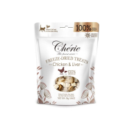 Cherie Freeze-Dried Treats Chicken &amp; Liver, Ласощі з курятини та курячої печінки для котів, 30 г