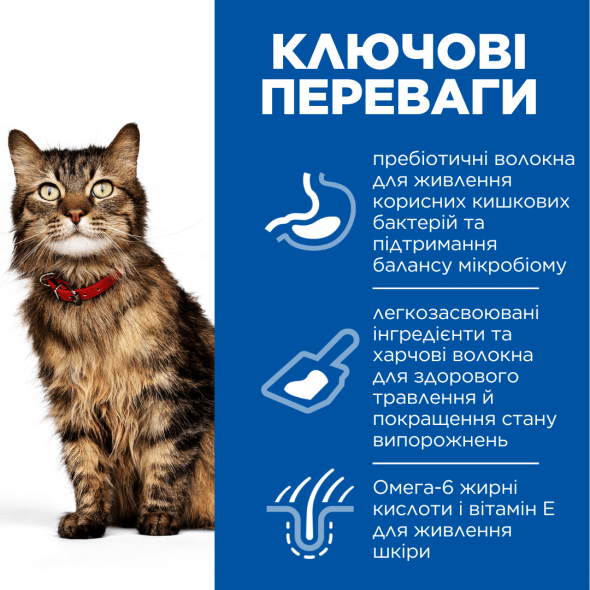 Hill's Science Plan Adult Sensitive Stomach&amp;Skin Сухий корм для котів із чутливим травленням та шкірою з куркою 300 г - 1