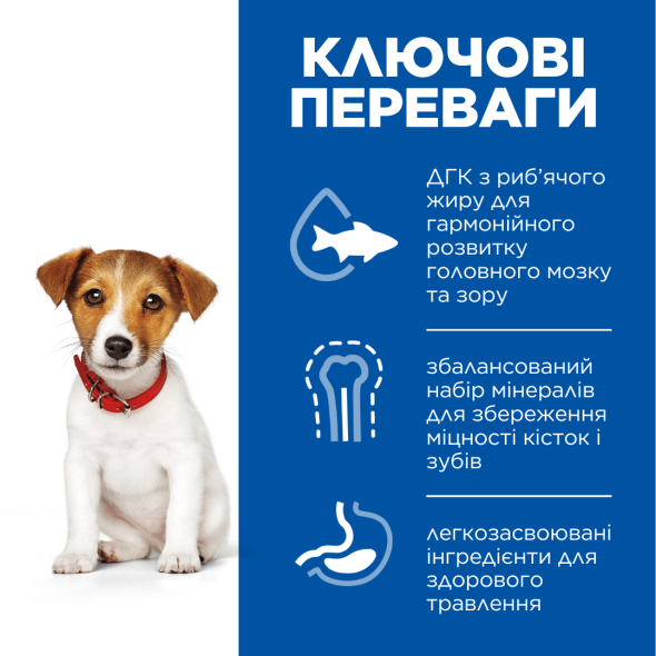 Hill’s Science Plan Puppy Smal&amp;Mini Сухий корм для цуценят малих і мініатюрних порід з куркою 1,5 кг - 1