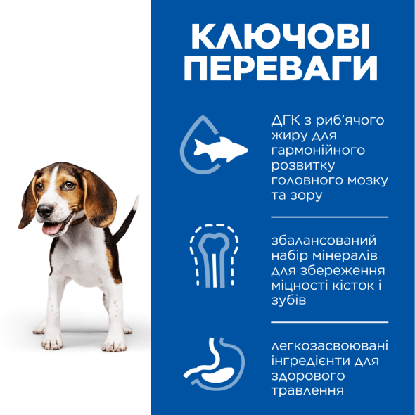 Hill’s Science Plan Puppy Medium Сухий корм для цуценят середніх порід з куркою 2,5 кг - 1