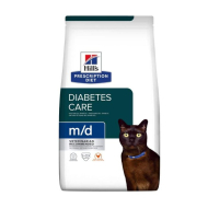 Hill's Prescription Diet m/d Diabetes Care Сухий лікувальний корм з куркою для котів , що регулює надходження глюкози при цукровому діабеті та при ожирінні 1,5 кг
