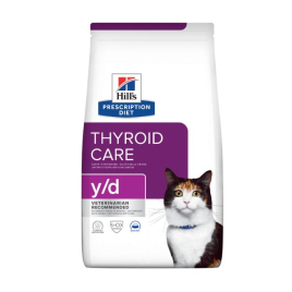 Hill's Prescription Diet y/d Thyroid Care Сухий лікувальний корм для котів для підтримки здоров’я щитоподібної залози при гіпертиреозі 3 кг