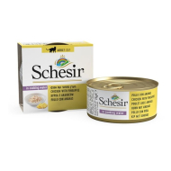 Schesir Chicken with Pineapple Вологий корм для котів курка з ананасом в бульйоні, 75 г