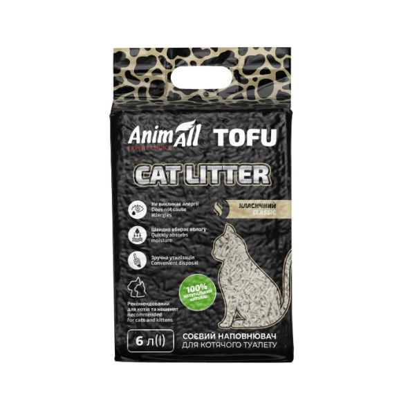 AnimAll Tofu Наповнювач соєвий без аромату 6 л - 1