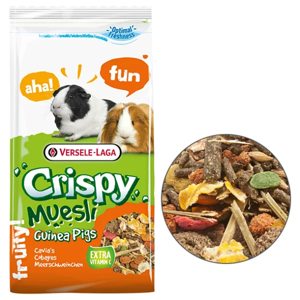 Versele-Laga Crispy Muesli Guinea Pigs зернова суміш для морських свинок з вітаміном C, 1кг