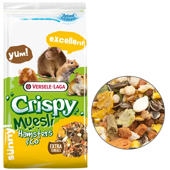 Versele-Laga Crispy Muesli Hamster зернова суміш для хом'яків, щурів, мишей, піщанок, 1 кг