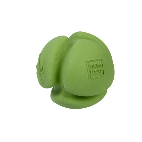 WAUDOG Fun Natural Іграшка для собак М'яч біорозкладна гума зелений, 12 см - 2