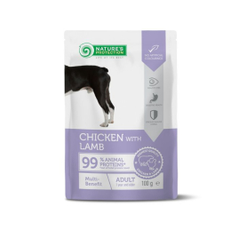 Nature’s Protection Adult Multi-benefit Chicken with Lamb Вологий корм для собак мульті-користь з куркою і ягням, 100 г