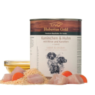 Hubertus Gold Kaninchen &amp; Huhn Вологий корм для собак кролик та курка з пшоном і морквою, 800 г