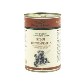 Hubertus Gold Вологий корм для цуценят ягня та яловичина з пастернаком, кольрабі та лляною олією, 400 г