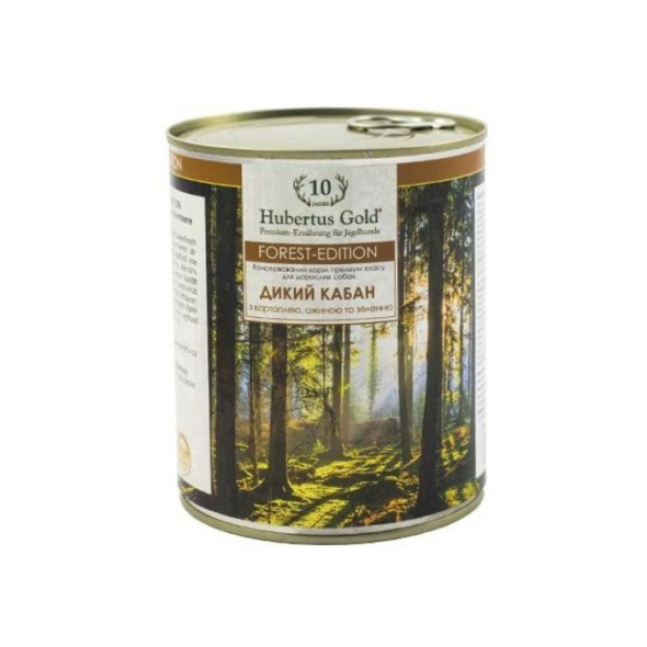 Hubertus Gold Forest Edition Вологий корм для собак дикий кабан з картоплею, ожиною та зеленню, 800 г