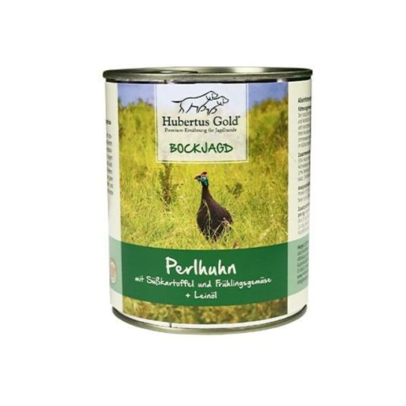 Hubertus Gold Perlhuhn mitSüsskartoffel Вологий корм для собак цесарка з солодкою картоплею, овочами та лляною олією, 800 г