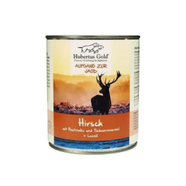 Hubertus Gold Hirsch mit Pastinake Вологий корм для собак оленина з пастернаком, чорним коренем та лляною олією, 800 г