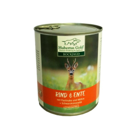 Hubertus Gold Rind &amp; Ente Вологий корм для собак яловичина та качка з пастернаком, морквою та олією чорного кмину, 800 г