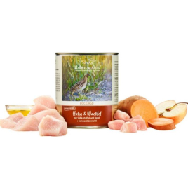 Hubertus Gold Huhn &amp; Wachtel Вологий корм для собак курка та перепілка з бататом, яблуком та олією чорного кмину, 800 г