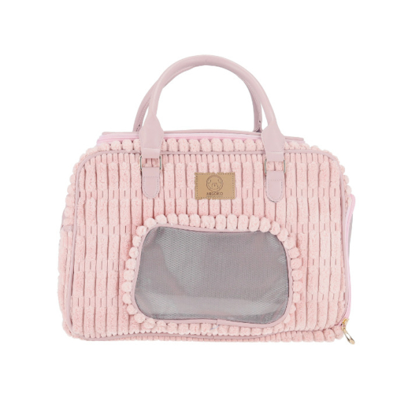 MISOKO Дорожня сумка для домашніх тварин, 41.5 x 23 x 28 см, рожева