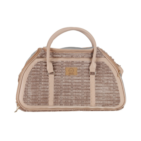 MISOKO Дорожня сумка для домашніх тварин, 51.5 x 25.5 x 27 см, світло-коричнева