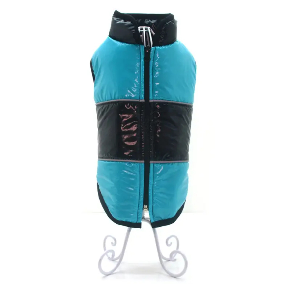 Matys жилет для собак Талісман №1, бірюзовий і чорний, розмір 34 х 46 см (Йорк 2)