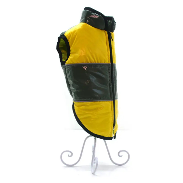 Matys жилет для собак Талісман, жовтий і оливковий, розмір 28 х 40 см (Йорк 1) - 5