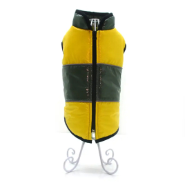 Matys жилет для собак Талісман, жовтий і оливковий, розмір 28 х 40 см (Йорк 1)