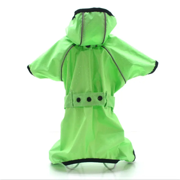 Matys дощовик для собак Сільвер з капюшоном, салатовий, розмір 25 х 34 см (Той-тер’єр) - 3