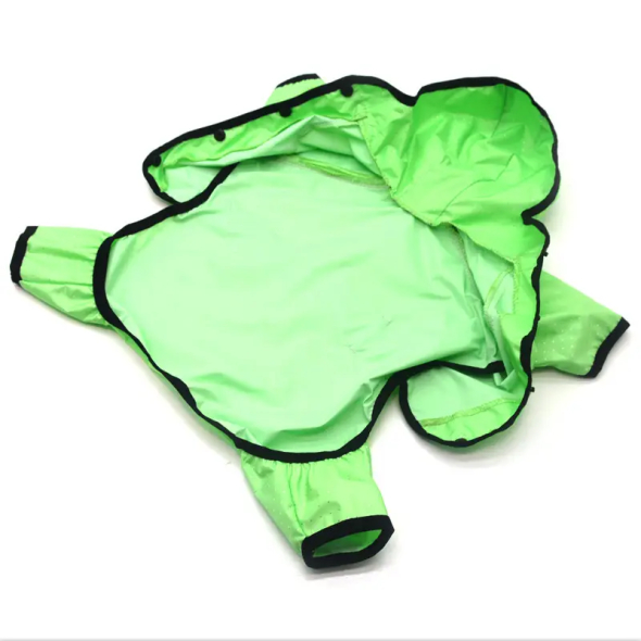 Matys дощовик для собак Сільвер з капюшоном, салатовий, розмір 25 х 34 см (Той-тер’єр) - 2