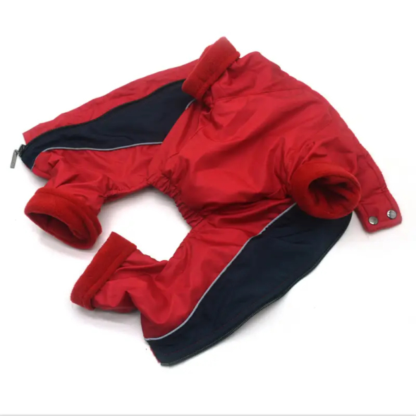 Matys комбінезон для собак Фанат №0, червоний і синій, розмір 25 х 40 см - 4