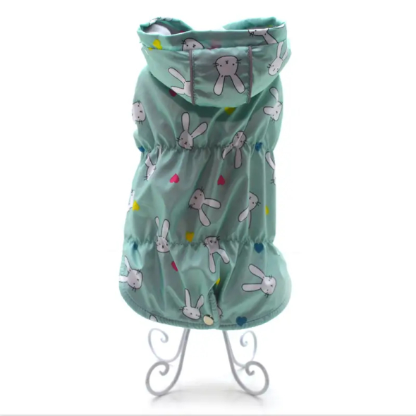 Matys жилет для собак з капюшоном Весна №1, блакитний, розмір 29 х 52 см - 4