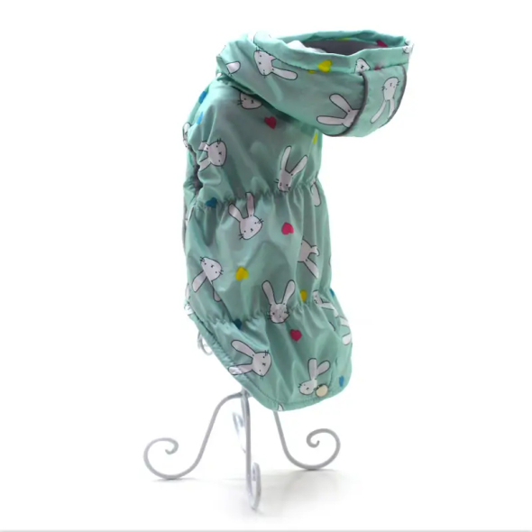 Matys жилет для собак з капюшоном Весна №1, блакитний, розмір 29 х 52 см - 1