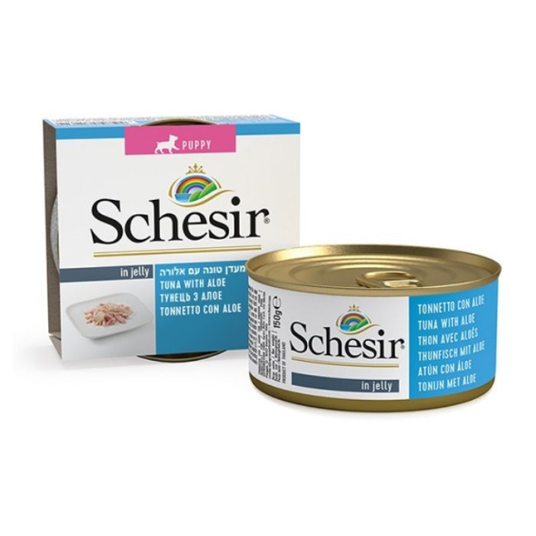 Schesir Puppy Tuna Aloe Вологий корм для цуценят тунець з алое в желе, 150 г