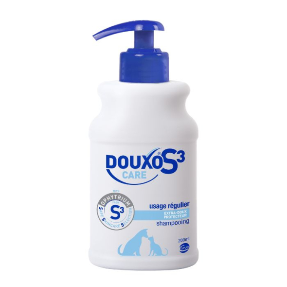 Ceva Douxo S3 Care Shampoo (Дуксо кер) Шампунь для повсякденного догляду за нормальною і чутливою шкірою собак і котів, 200 мл