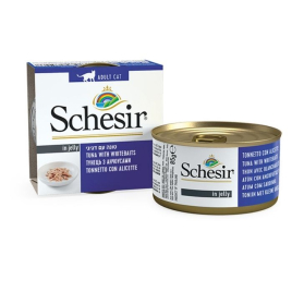 Schesir Tuna with Whitebaits Вологий корм для котів тунець з анчоусами та рисом в желе, 85 г