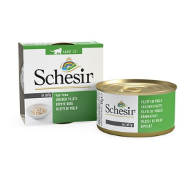 Schesir Chicken Fillets Вологий корм для котів куряче філе в желе, 85 г