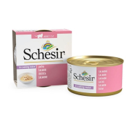 Schesir Salmon Вологий корм для котів лосось в бульйоні, 85 г