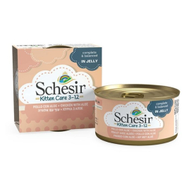 Schesir Kitten Care Chicken with Aloe Вологий корм для кошенят курка з алое в желе, 85 г
