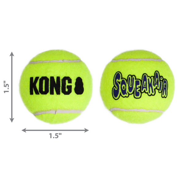 KONG SqueakAir Ball іграшка для собак, тенісний м’ячик, розмір М, 3 шт. - 3